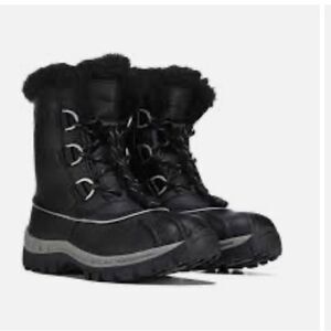 Bearpaw youth-girls boys black/grey Kelly winter snow/duck waterproof boot